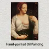 Portrait classique toile Art Columbine Leonardo Da Vinci peinture religieuse faite à la main de haute qualité