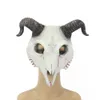 Maschera Demone Halloween Masquerade Horror Pecora Teschio Corno Maschera Testa Ram Corno Capra Maschera Teschio Halloween Party Cosplay Costume Decor