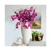 Couronnes De Fleurs Décoratives Faux Phalaenopsis Européen 65 Cm Long 12 Pcs Papillon Orc 6 Couleurs Pour La Fête Maison Table Fleur Drop Deli Dhtc5