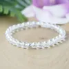 MG0946 6 mm Natural Clear Quartz Girls Bracelet Heart Chakra Lucky Bracelet Healing Gemstone Dainty Yoga Mala Bracelet337K