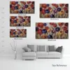 Abstract Canvas Art Asters and Mums Ii Hand Painted Artwork Painting for Office Space Modern Decor