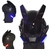 Masque Cyberpunk Cosplay maski Black Samurai Wars Kamen Rider Masques Halloween Fit Party Coolplay Cadeau