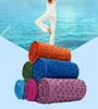 coperte di alta qualità stuoie per yoga asciugamani per esercizi fitness puntini in silicone tessuto tappetino premium asciugamani casa pilates pastiglie antiscivolo coperta con borsa a rete portatile