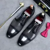 Vintage Men's Wedding Shoes Luxury Brand Genuine Leather 2023 Autumn Designer Handmade Black Elegant Dress Social Shoes Man
