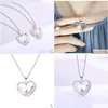 Lockets söta katthjärta Real S925 Sterling Sier Womens Wedding Pendant Halsband Inställningar Montering Semi Mount Diy Pearls Jewelry For W Dhekk