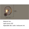 Lampes murales Outela American Style Light Round Creative Roue Forme Design Intérieur Rétro Lampe Luminaires Loft Restaurant LED Sconce