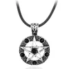Anhänger-Halsketten Supernatural-Serie Pentagramm-Halskette mit Seilkette Dean Winchester Star versilberter roter Kristallschmuck248r