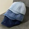 Berets Vintage Denim Baskenmütze Hüte Für Frauen Einfarbig Sboy Caps Achteckige Hut Gewaschen Flache Kurze Krempe Maler Kappe