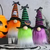 Halloween wąsy pluszowe gnomy ręcznie robione tomte szwedzki dynia duch gnomy ozdoby Halloween dekoracje stolików