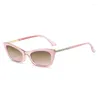 Occhiali da sole Fashion Luxury Cateye Women Vintage Gradient Glasses Retro Cat Eye Sun Female Eyewear UV400