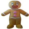 2019 Factory Outlets Gingerbread Man Cartoon Mascot Costume Fantasia Vestido de Festa Trajes de Halloween Tamanho Adulto 2854