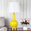 Table Lamps SAROK LED Desk Lamp For Bedside Light 220V Luxury Copper Ceramic Decoration Living Room Bedroom Library Study Office