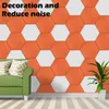 Wall Stickers 6 Pack Hexagon Acoustic Panels Sound Proof Padding Beveled Edge For Recording Studio Office Home 230720