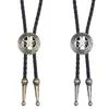 Pendant Necklaces Punk Denim Vintage Shirt Tie Personality Pentagram Activity Button Head Cowhide Collar