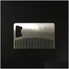 Openers Professional Card Style Mens Mustache Comb Beer Anti Static Stainless Steel Bottle Opener Drop Delivery Home Garden Kitchen Dhaqb