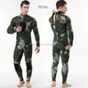 3mm men Camo SCR Neoprene wetsuit Super Stretchy Long Sleeve one piece Anti-UV Spearfishing rash guard Wetsuits diving surfing SCUBA Snorkeling thermal suits