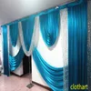 wedding decorations silver sequin swag designs wedding stylist swags for backdrop Party Curtain Stage background drapes customer m253J