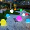 Nieuwe Oplaadbare Led verlicht Zwembad Drijvende bal Met Afstandsbediening Outdoor Tuin Landschap Gazon RGB Gloeiende Bal 6 size267W