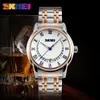 Relógios masculinos de negócios SKMEI, marca de luxo, pulseira de aço inoxidável, relógio à prova d'água, quartzo, relógios de pulso, relógio masculino 91222103