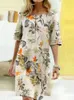 Podstawowe sukienki swobodne Summer Floral Printed Bohemian Sundress Zanzea Vintage bawełniana lniana impreza krótka sukienka Kobiety swobodny krótkie rękawie 7 230720