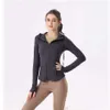 2023 Hot sale lulus Align Women's Yoga Hooded Jacket Define Workout Sports Jacket Fitness Jacket Fast drying Sportswear Top Solid zipper Sweatshirt Sportswear3