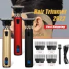 Tondeuse Trimmers T9 Elektrische tondeuse Tondeuse voor mannen Hair Cut Oplaadbaar elektrisch scheerapparaat Baardkapper Haarknippen hine For Men x0728