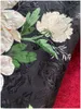 2023 Summer Black Floral Print Jacquard Paillettes Abito senza maniche Girocollo Abiti casual al ginocchio A3Q122218