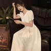 Casual Dresses 2023 Spring Summer Women's Evening Party Dress Celebrity Light Luxury Designer White French Style Causal Dating