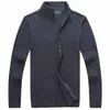 Męskie swetry 2023 MINIKI MĘŻCZYZN Casual Stand Cllar Christmas Knitwear Slim Fited Zippers Cardigans M-3xl AXP29