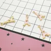 200pcs Lot Candy Pink Effel Tower Charms Wiselant Gold Stated 11 21 mm do biżuterii Making DIY Craft2108