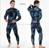 3mm masculino Camo SCR Neoprene wetsuit Super Stretchy Long Sleeve one piece Anti-UV Spearfishing rash guard Wetsuits mergulho surfing SCUBA Snorkeling ternos térmicos