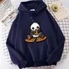 Kvinnors hoodies panda björn pizza tryck kvinnor långärmad tröjor söta djur hoodie harajuku roliga kläder för kvinnor y2k streetwear