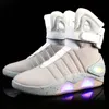 Boots UncleJerry Led Boots for Men Women USB Rechargeable Glowing Shoes Man Winter Boots Party Shoes Cool Soldier Boots 230720