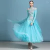 Desgaste de la etapa Danza moderna para adultos Vestido de un solo hombro recortado Salón de baile Estándar nacional Vals Jazz Competencia de baile Traje de rendimiento