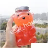 물병 500ml 베어 곰 모양의 플라스틱 병 일회용 주스 음료 음료 유아용 아이 드롭 배달 홈 정원 부엌 식사 dhpka