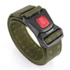 Cinturones de nailon para hombre, hebilla enchufable de Metal, entrenamiento duradero, cinturón militar de lona negra, accesorios deportivos antideslizantes para caza y pesca