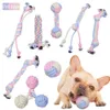 Jouets pour animaux de compagnie Coton Corde Chat Chien Coloré Noeuds Jouets À Mâcher Noeud Chiot pour Animaux Fournitures Pet Chien Chat Durable Os Tressé Rope233Z