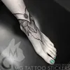 Adesivo de tatuagem temporária à prova d'água Feminino Sexy Tornozelo Totem Moda Arte Corporal Tatuagem Falsa Férias de Verão Adesivo de Tatuagem de Flor
