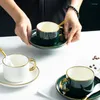 Cups Saucers Mug Saucer European Luxury Ceramics Coffee Cup Afternoon Tea Dishes Spoon Christmas Gifts Home El Bar Decor Drinkware