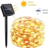 8 modes intérieur 500 LED guirlande lumineuse solaire jardin lampadaires solaires extérieur étanche panneau solaire lampe arbre de noël décoration luz solaire extérieur éclairage solaire