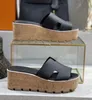 Sandali estivi zeppe appartamenti sandali pantofola con zeppa Tacchi alti Infradito Scarpe Piattaforma Sandalo in gomma Pelle Shoal Casual 35-40