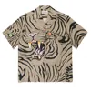 Мужские повседневные рубашки тигровые принцип Wacko Maria Womens 1 Высококачественный алоха рубашка Top Top Tshir