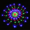 Vattentät RGB -spindel LED Net String 1 2m 120 LED Colorful Light Christmas Party Wedding LED Curtain String Lights Gadern Lawn Lam221m