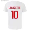 Aouar Dembele Tele Mens Jerseys de entrenamiento rosado Continúa Lacazette Toko Ekambi Cherki Boateng Home Away de la tercera camisa de fútbol Uniformes de manga corta