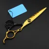 Haar Schaar Aanpassen Japan 440c 6 Inch Gold Hollow Salon Snijden Kapper Makas Schaar Nagelschaar Hairdressing189e