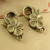 16 fermoir mousqueton fleur de 15 mm argent antique et bronze pour option 100 pièces par paquet shiping199L