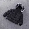 幼児の女の子の冬の服を着てジャケットをコートする子供たちの子供の毛の厚いフード付きコートベイビーパーカースノースーツ子供服233y Z230721