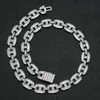 Miami 16mm Big Box Clasp Cuban Link Chain 2 Colors Iced Out Baguette Zircon Halsband Mens Hip Hop Jewelry H JllyBV267N