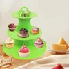 Bakeware Tools Användbar handtag Design Tjockna tårta Display Rack Desktop Dessert Holder Ornament Pappersplatta Tray Hushållsmaterial