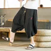 Мужские брюки Япония кимоно традиционные шорты азиатская одежда для ванны повседневная японская японская льняная льня